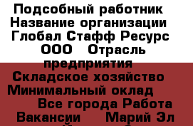 Подсобный работник › Название организации ­ Глобал Стафф Ресурс, ООО › Отрасль предприятия ­ Складское хозяйство › Минимальный оклад ­ 40 000 - Все города Работа » Вакансии   . Марий Эл респ.,Йошкар-Ола г.